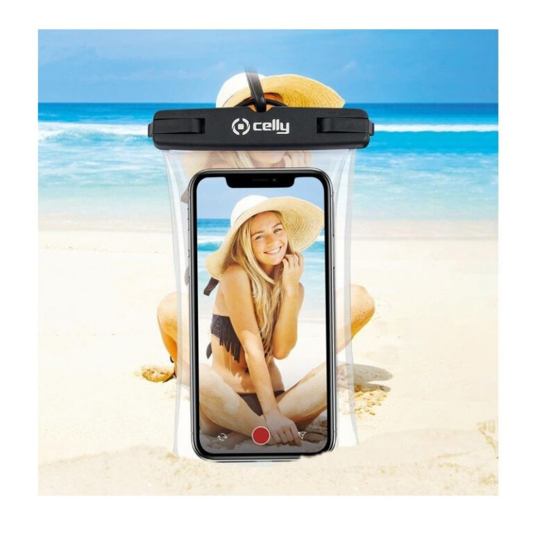Bolsa Impermeable Celly TOUCHBAGBK IPX8 para Smartphone hasta 7" Negra