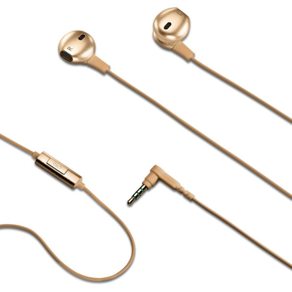 Auriculares de botón Celly NJOY35GD con conector de 3,5 mm Oro