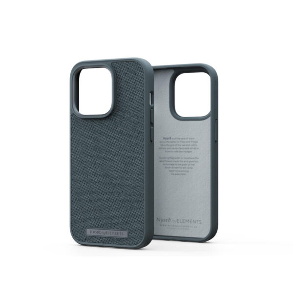 Funda Njord byELEMENTS Tonal Tela Gris Oscuro para Apple iPhone 14 Pro