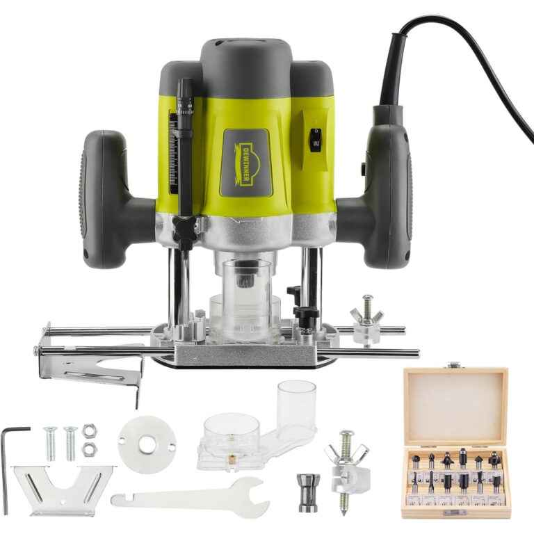 Rebajadora eléctrica DEWINNER Fresas para madera 1200 vatios + 12 accesorios