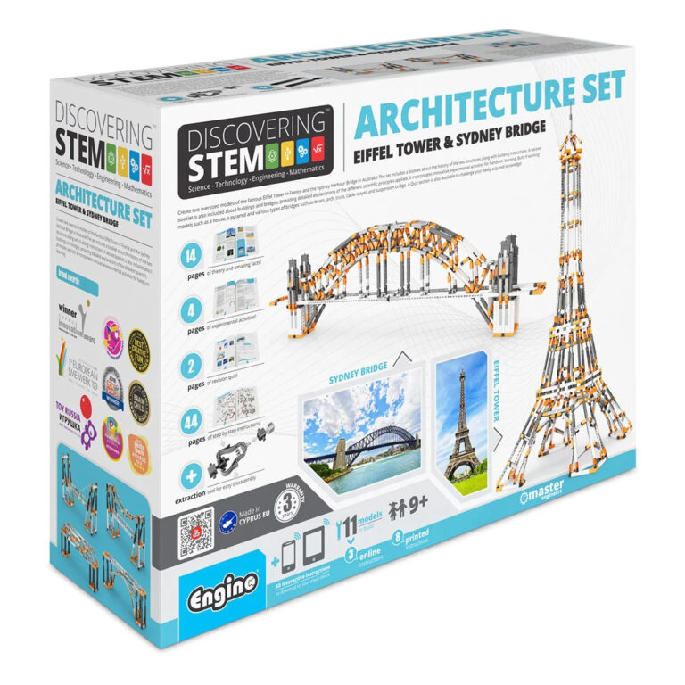 Conjunto de arquitectura Engine STEM: Torre Eiffel y Puente del puerto de Sídney