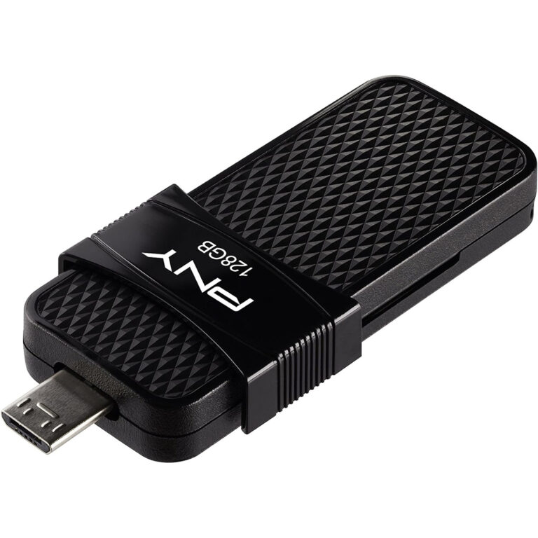 Unidad flash PNY Duo Link OTG USB 3.1 tipo A de 128 GB negro