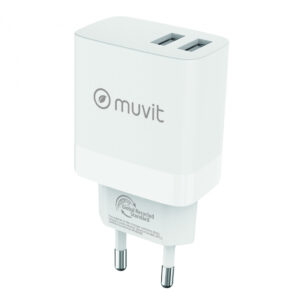 Cargador de Pared Muvit for Change 2 USB 3.4A/18W blanco