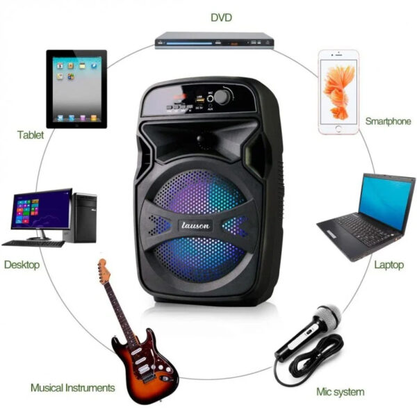 Altavoz  Portátil Lauson LLX34 Bluetooth con Karaoke 20W Negro - Imagen 4
