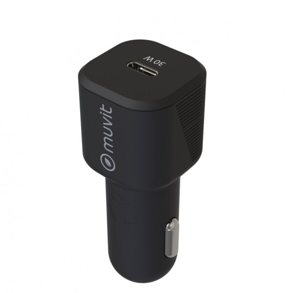 Cargador coche Muvit for Change Tipo C PD 30W negro - Imagen 3