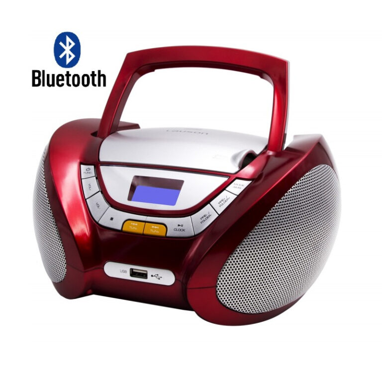 Reproductor CD Lauson CP449 Modern Combo CD/MP3 + Radio FM PLL Bluetooth Rojo