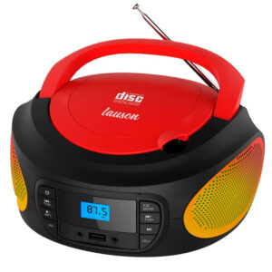 Reproductor CD Lauson LLB997 - Boombox Rojo/Negro