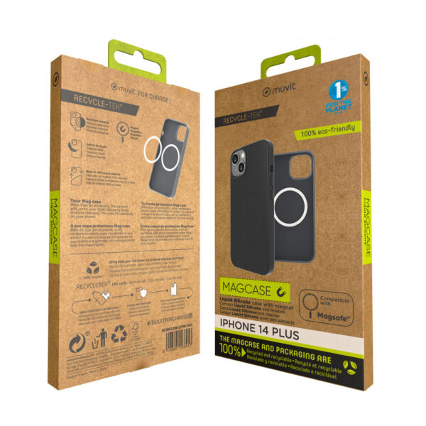 Funda Muvit for Change recycletek Liquid Silicone Magsafe para Apple iPhone 14+ - Imagen 4