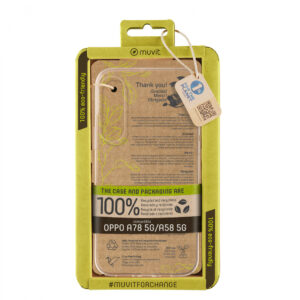 Funda Muvit for Change recycletek para Oppo A78 5G/A58 5G transparente