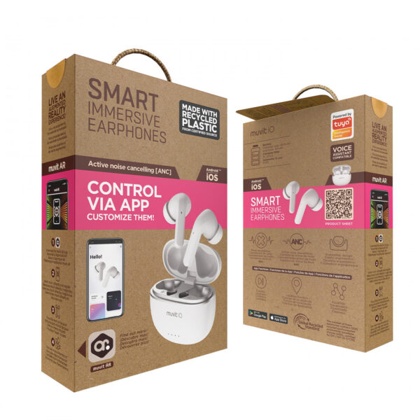 Auriculares Muvit iO Smart True Wireless ENC/ANC blanco (NUEVO) - Imagen 6