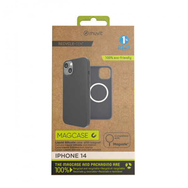 Funda Muvit for Change recycletek Liquid Silicone Magsafe para Apple iPhone 14 - Imagen 5