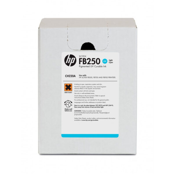 Tinta Scitex HP FB250 cyan light 3 litros **Embalaje dañado, producto nuevo**