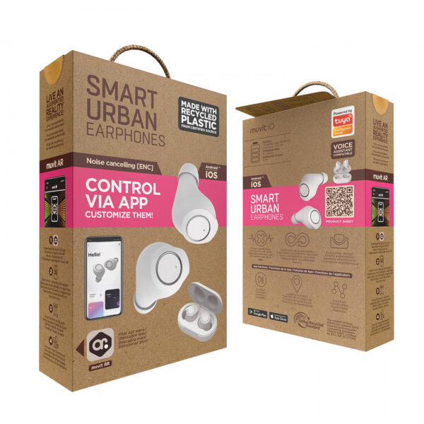 Auriculares Muvit iO Smart True Wireless Urban ENC Blanco - Imagen 7