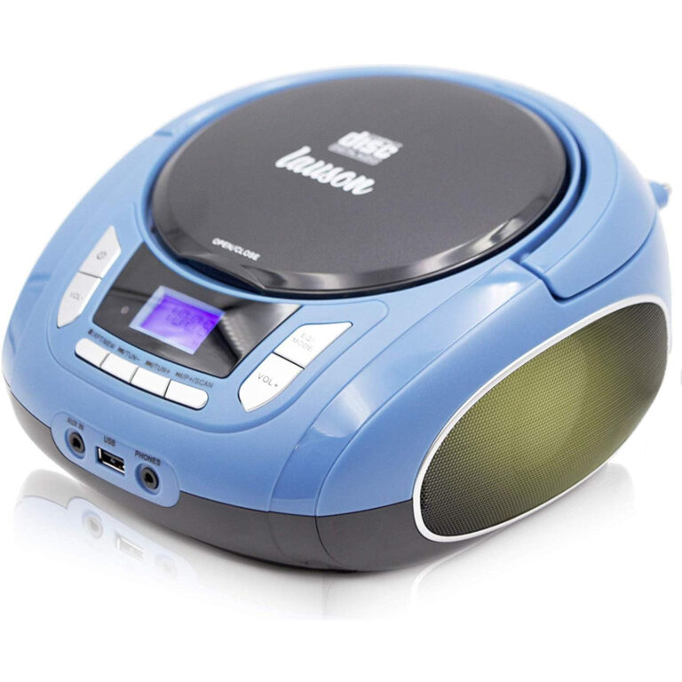 Reproductor CD Lauson NXT763 Luces LED Multicolor y Radio FM Azul