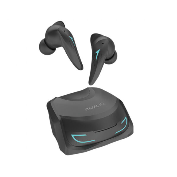 Auriculares Muvit iO Smart True Wireless Gaming ENC/ANC negro LED - Imagen 2