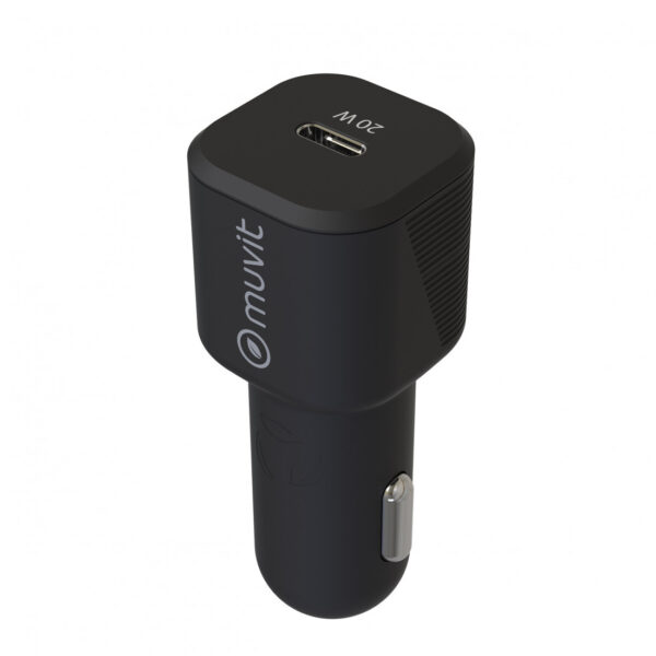 Cargador coche Muvit for Change Tipo C PD 20W negro - Imagen 3