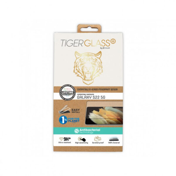 Protector de pantalla Muvit Tiger Samsung Galaxy S22 5G vidrio templado curvo - Imagen 2