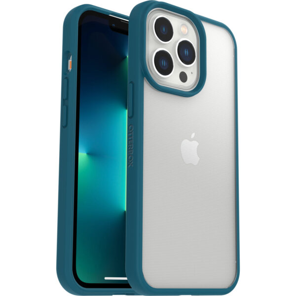 Funda OtterBox React Series para Apple iPhone 13 Pro Transparente marco azul - Imagen 3