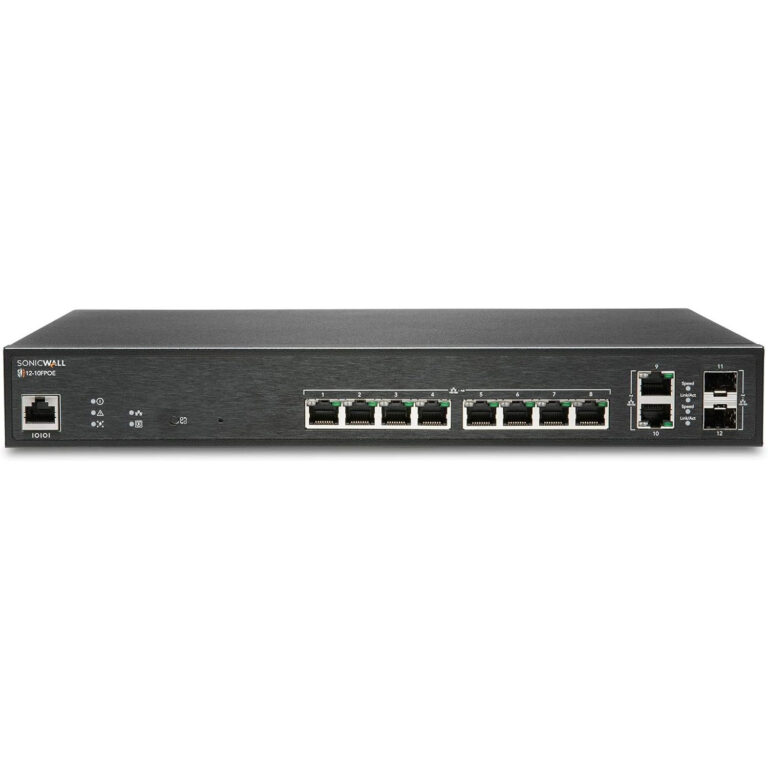 Switch de seguridad de red SonicWall SWS12-10FPOE 02-SSC-2464