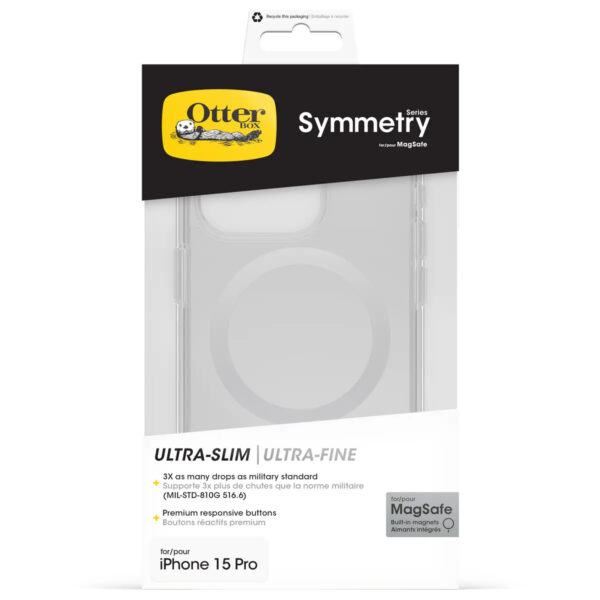 Funda Otterbox Symmetry Custodia Clear MagSafe Apple iPhone 15 Pro Usado - Imagen 5