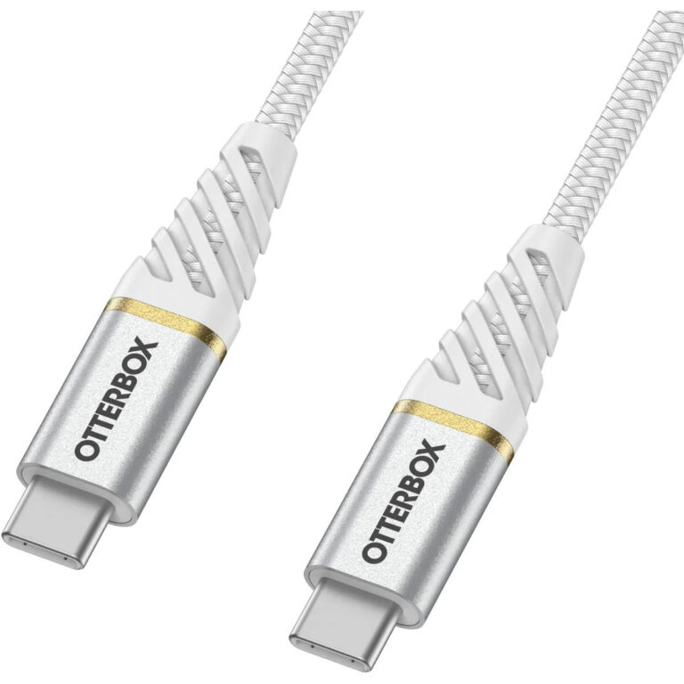 Cable Reforzado Premium OtterBox de Nylon USB-C a USB-C 1m Blanco