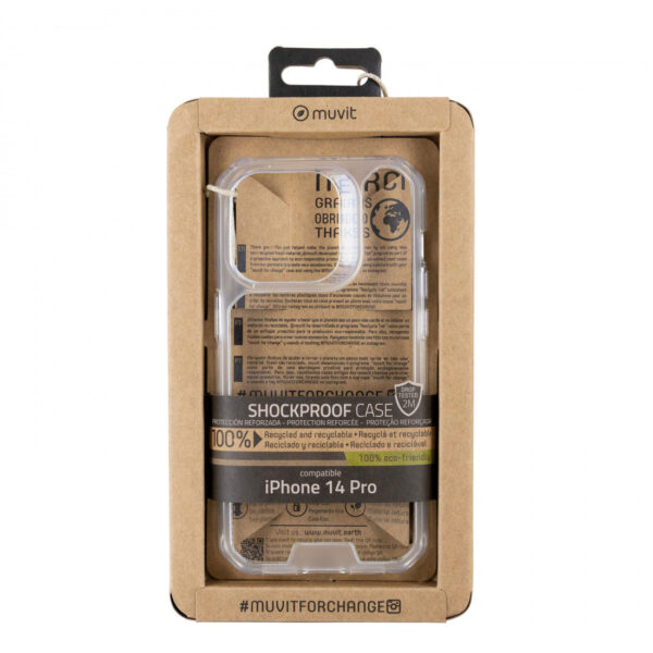 Funda Muvit for Change Shockproof 2m Transparente para Apple iPhone 14 Pro - Imagen 3