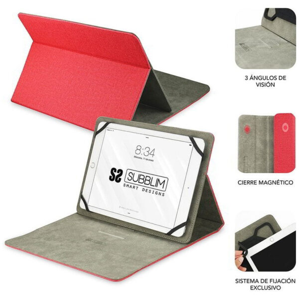 Funda Subblim Clever Stand universal para tablets de 10.1''-11'' Roja - Imagen 2