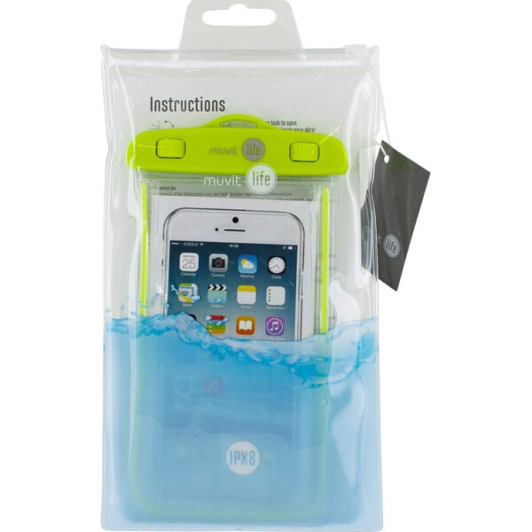 Funda Smartphone acuatica Muvit Life universal MLWPC0001 IPX8 hasta 6,2'' verde - Imagen 2