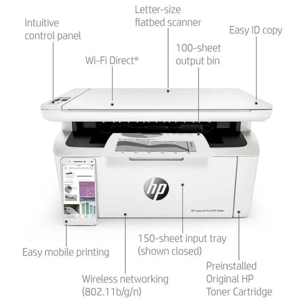 HP LaserJet Pro MFP M28w W2G55A Multifunción Láser Wifi  **No incluye toner** - Imagen 2
