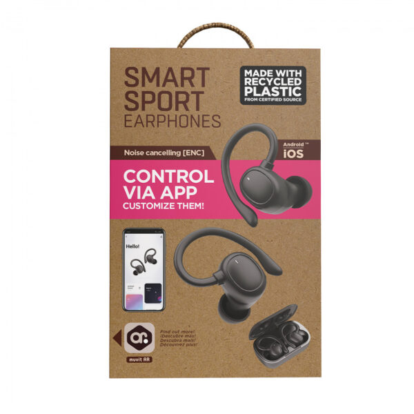 Auriculares muvit iO Smart True Wireless Sport ENC negro - Imagen 8