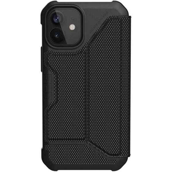 Funda Urban Armor Gear Metropolis-Folio Armotex para Apple iPhone 12 Mini negro