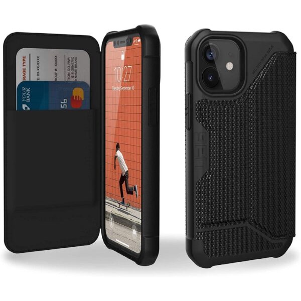 Funda Urban Armor Gear Metropolis-Folio Armotex para Apple iPhone 12 Mini negro - Imagen 3