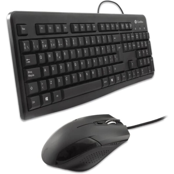 Combo Coolbox Teclado + Ratón USB 1600DPI Negro en español (ñ) - Imagen 3