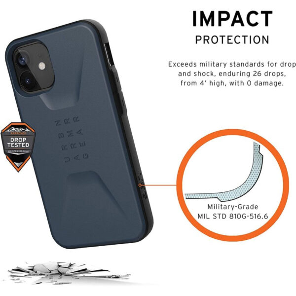Funda Urban Armor Gear Civilian para Apple Iphone 12 Mini Azul - Imagen 6