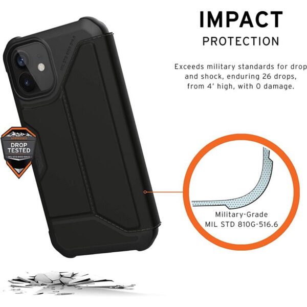 Funda Urban Armor Gear Metropolis-Folio SATN ARMR para Apple iPhone 12 Mini - Imagen 6