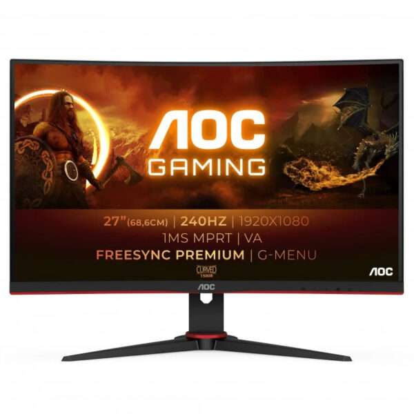 Monitor AOC C27G2ZE/BK 27'' LED FullHD 240Hz FreeSync Premium Curva