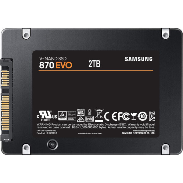 Disco Duro Samsung 870 EVO SSD 2.5'' 2TB SATA3 Negro Usado *Sin emb.original* - Imagen 2
