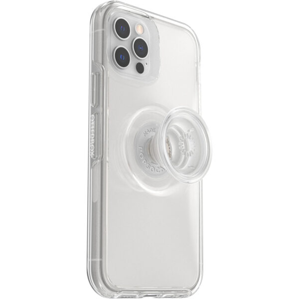 Funda OtterBox Symmetry Clear + PopSockets PopGrip transparente para Apple iPhone 12 / 12 Pro Usada - Imagen 2