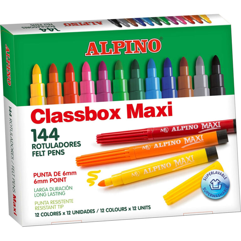 Economy pack 144 rotuladores de color Maxi Alpino AR000109 12 unid. x 12 colores
