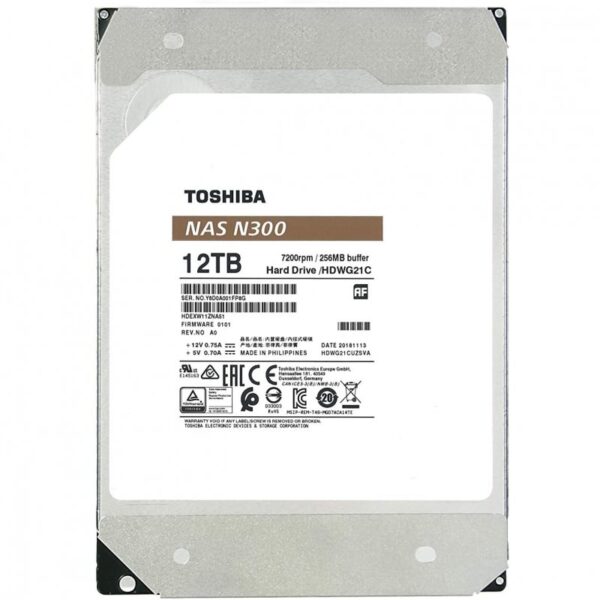 Disco Duro Toshiba N300 NAS 3.5'' 12 TB SATA 3 - Imagen 3