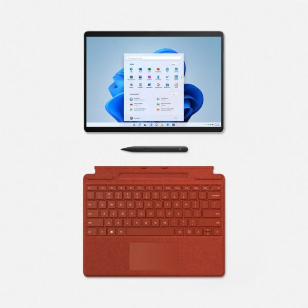 Microsoft Signature Funda con Teclado Alcantara Poppy Red para Surface Pro 8/9/X - Imagen 3