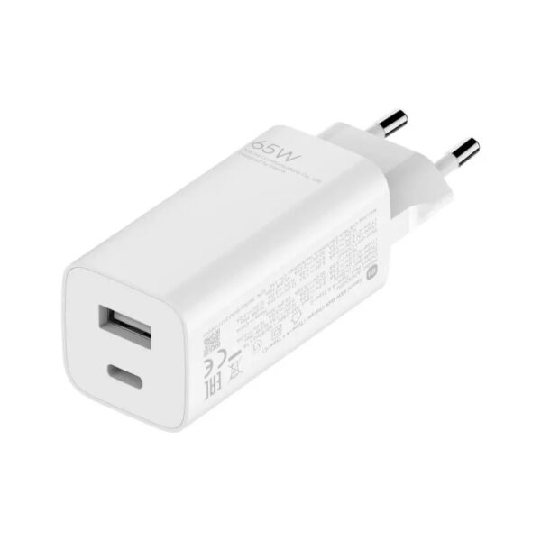 Cargador de Pared Xiaomi Mi 65W Fast Charger with GaN Tech 65W USB A+USB C Usado