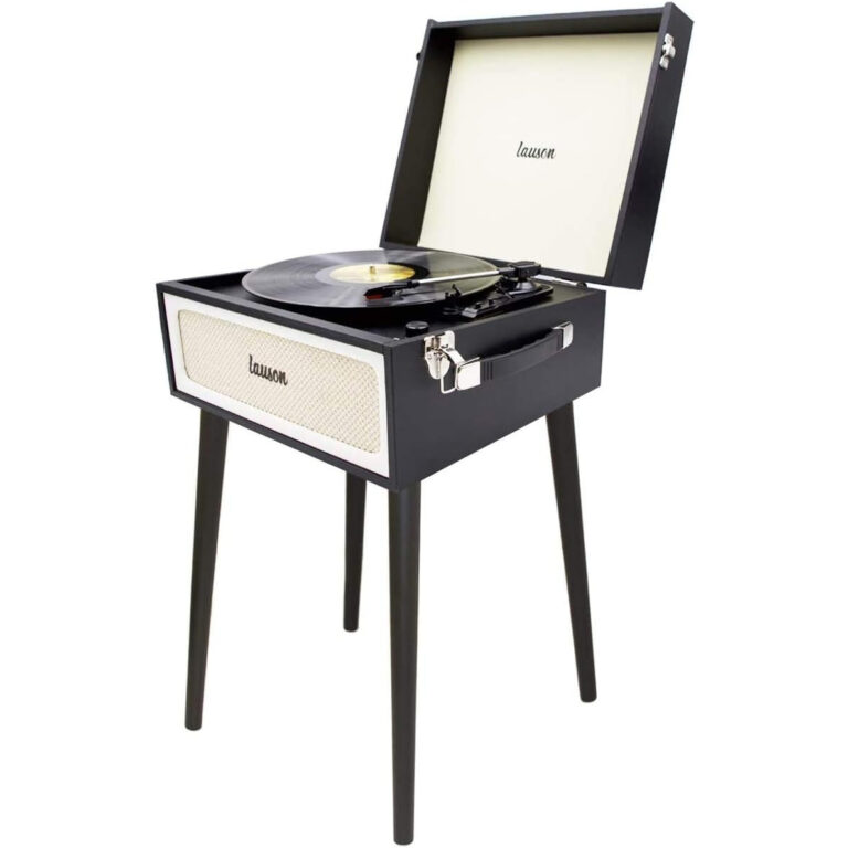 Tocadiscos con mueble Lauson YT777 negro Usado **Sin embalaje original**