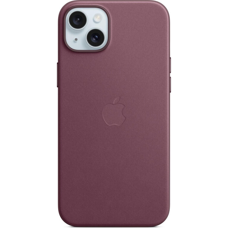 Funda original Apple de trenzado fino con MagSafe para Apple iPhone 15 Plus rojo