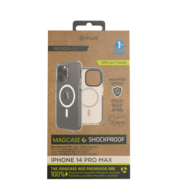 Funda Muvit for Change recycletek Magsafe transp./negro Apple iPhone 14 Pro Max - Imagen 5