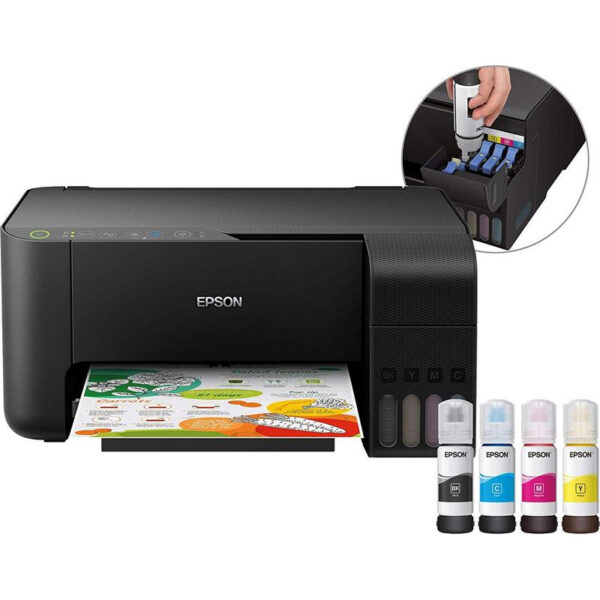 Impresora Multifunción Epson EcoTank ET-2710 Todo en uno Usada *No incluye tinta - Imagen 2