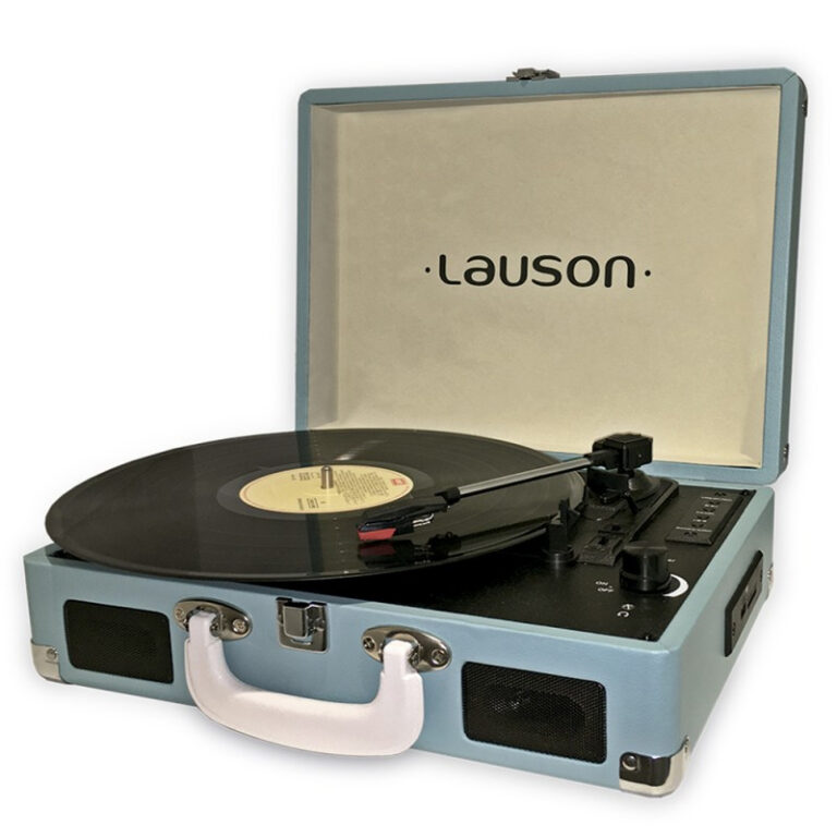 Tocadiscos Maletin Lauson CL604 con función MP3 y vinilo Azul