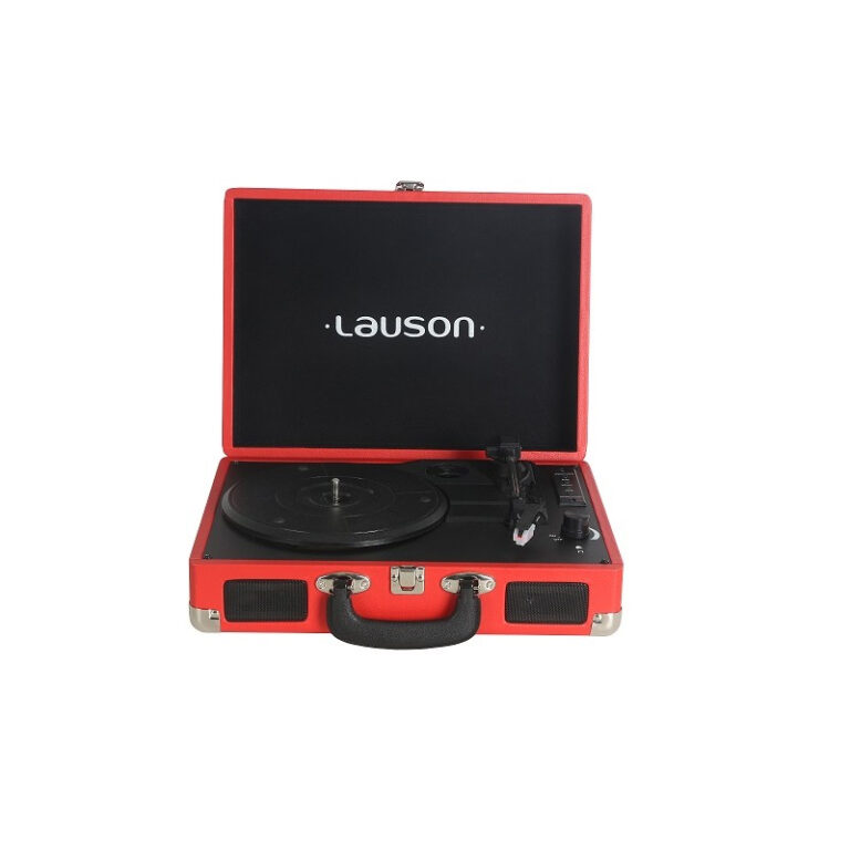Tocadiscos Maletin Lauson XXVT3 con encoding en MP3 directamente al USB/SD rojo