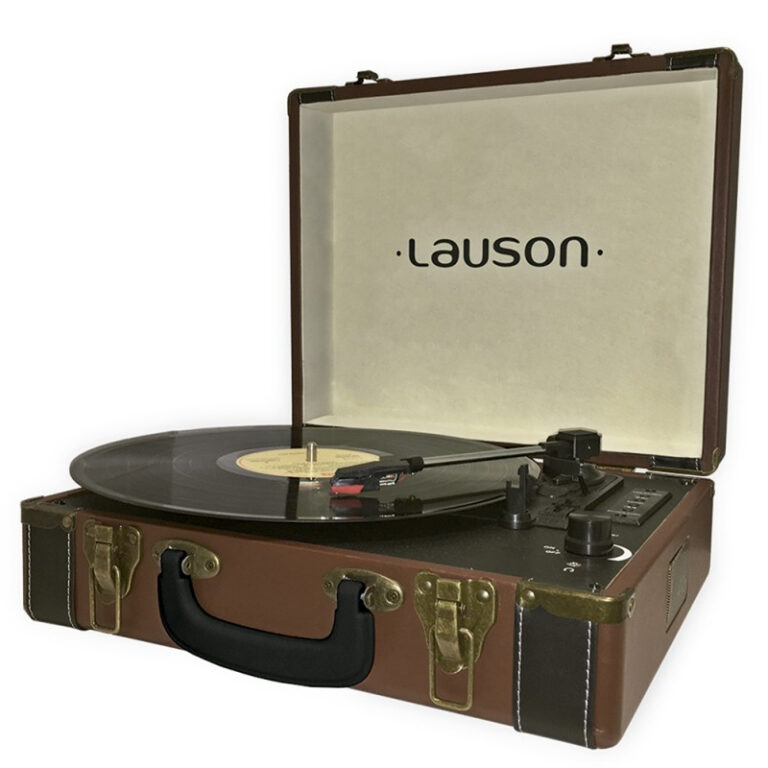 Tocadiscos Maletin Lauson CL605 con función Encoding en MP3 al USB / SD marrón