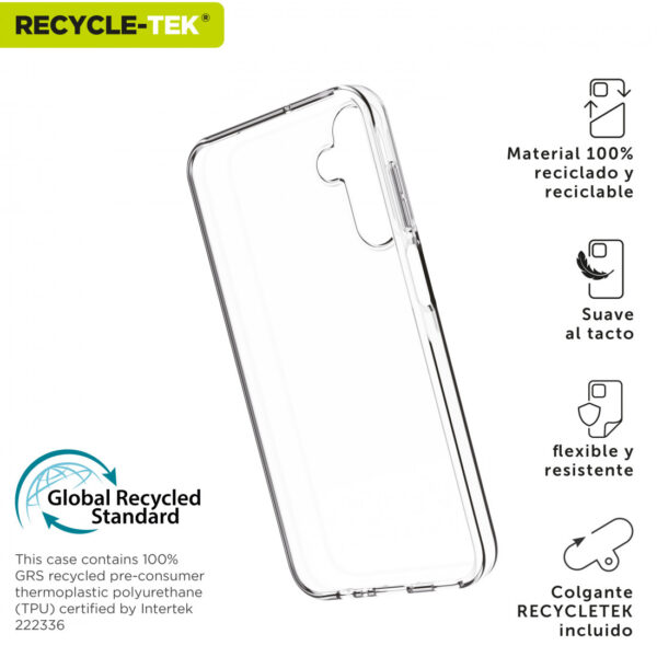 Funda Muvit for Change recycletek para Samsung Galaxy A15 4G/5G transparente - Imagen 3